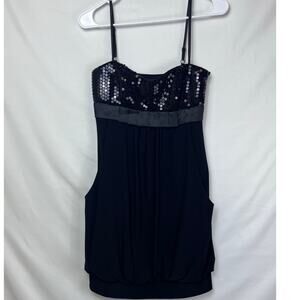 Cache Women's Size 6 Black Spaghetti Strap Mini Length Elegant Cocktail Dress